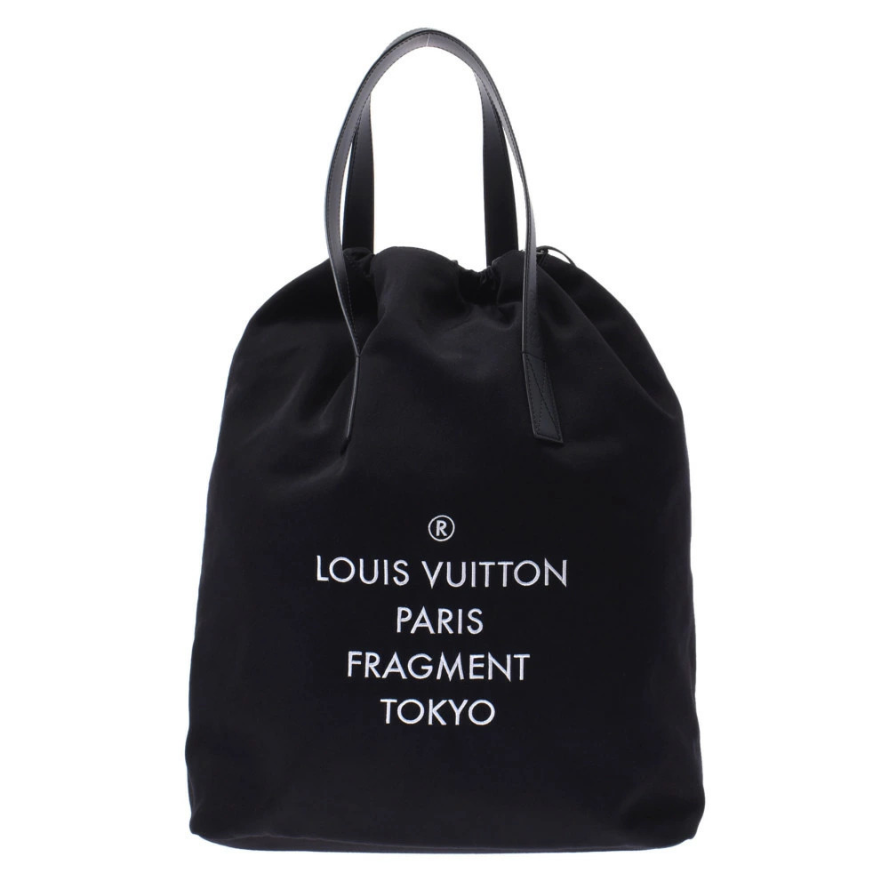 LOUIS VUITTON Cabas Collaboration Black Canvas Leather Tote Bag